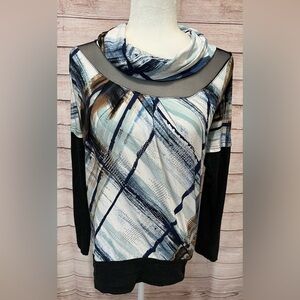 First Lady cowl neck light weight blouse size large